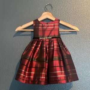 EUC Pippa and Julie christmas plaid dress with rhinestone detail size 12 months